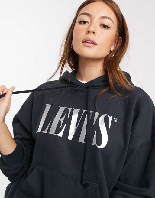 Sudadera levis 2024 negra mujer