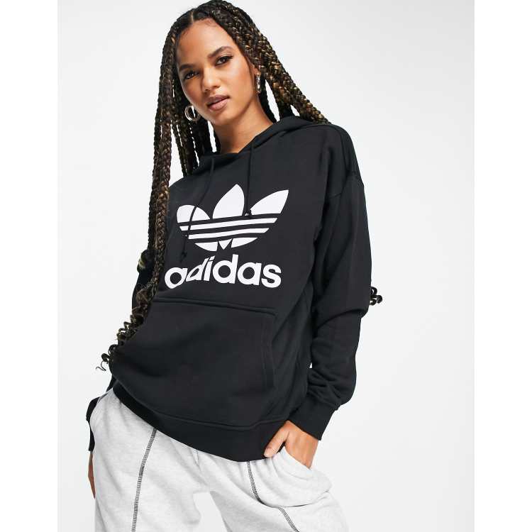Sudadera negra mujer adidas sales