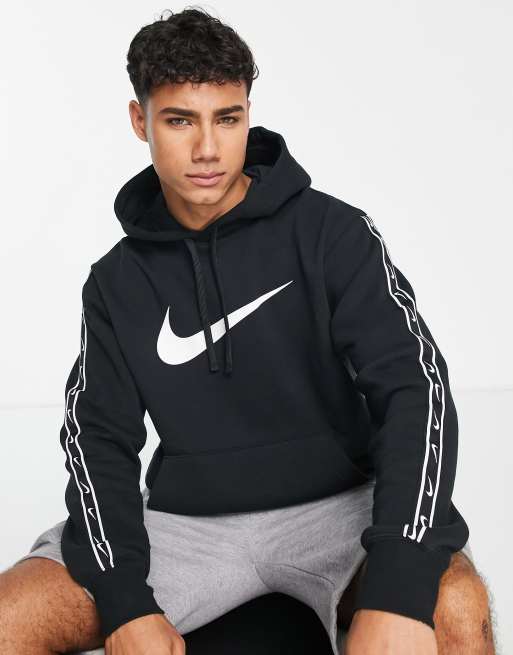 Cayo bibliotecario masculino Sudadera negra con capucha y logo grande en el centro Repeat Pack de Nike |  ASOS