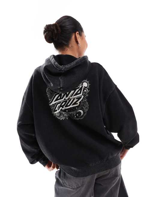 Sudadera negra con capucha y logo Ornate de Santa Cruz