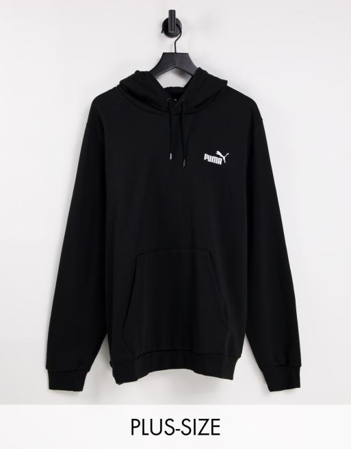 Sudadera negra con capucha y logo pequeño de puma Lava Plus Essentials