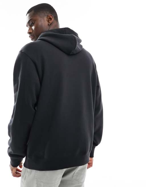 Sudadera negra con capucha y logo pequeño de tejido cepillado de New Balance, 4 de 4