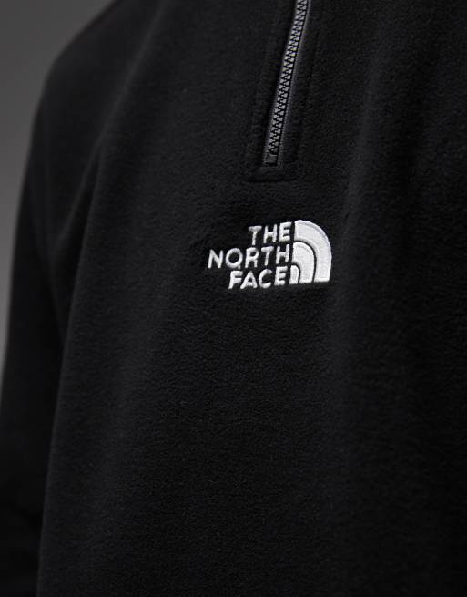 Sudadera negra con cremallera corta y logo bordado Glacier de The North Face, 5 de 5