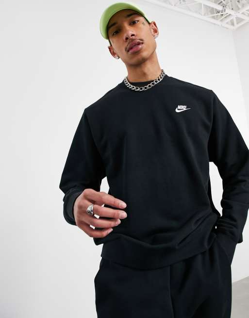 Sudadera negra con cuello redondo de Nike
