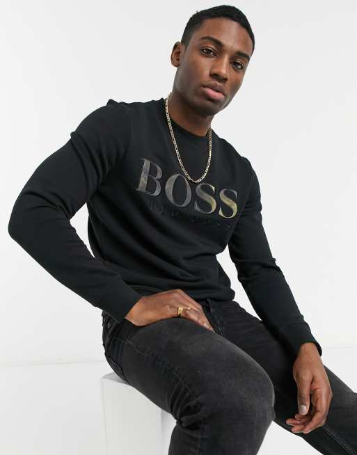 Sudadera hugo boss discount negra