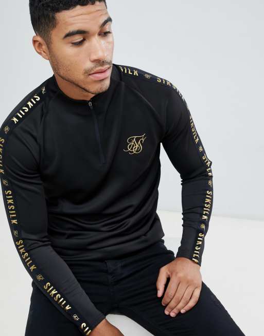Sudadera siksilk negra y dorada hot sale