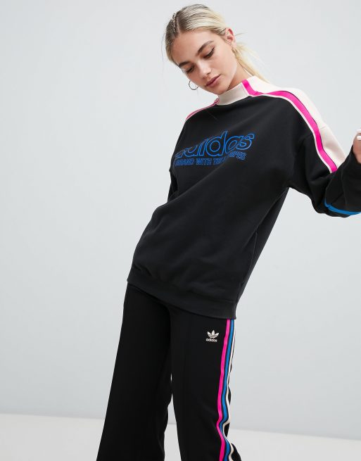 la licenciatura virtud Tranvía Sudadera negra con cuello subido Aa-42 Motorcross de adidas Originals | ASOS