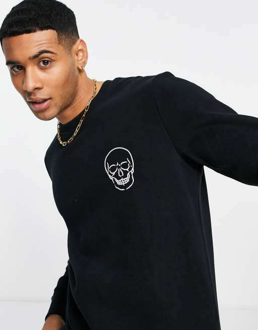 Sudadera sin Capucha Hombre Negra JACK&JONES: Estilo con un Toque  Alternativo