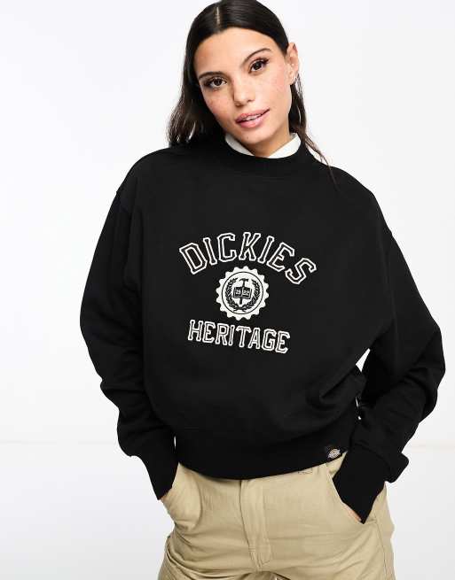 Sudadera negra con dise o universitario Oxford de Dickies