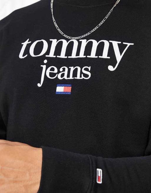 Sudadera negra con logo corporativo Modern de Tommy Jeans, 3 de 4