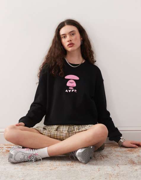 Sudadera negra con logo de AAPE BY A BATHING APE® - view 1