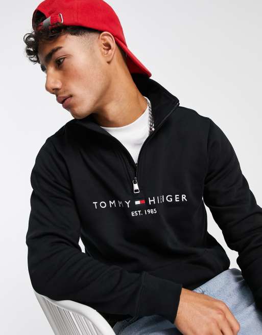 Sudadera negra tommy discount hilfiger