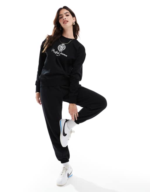 Sudadera negra con logo de emblema de Polo Ralph Lauren (parte de un conjunto), 3 de 4