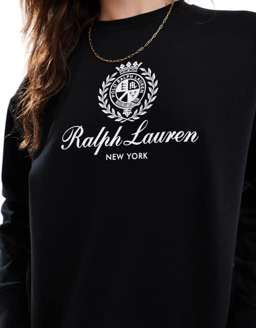 Sudadera negra con logo de emblema de Polo Ralph Lauren (parte de un conjunto), 4 de 4