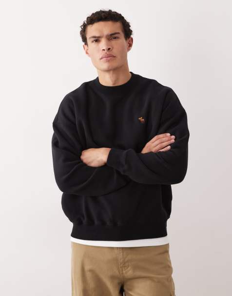 Sudadera negra con logo de icono de Abercrombie & Fitch - view 1