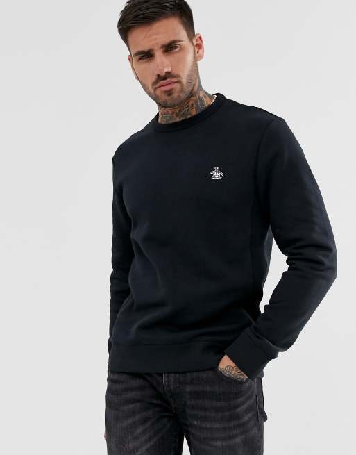 Sudadera negra con logo de icono de Original Penguin