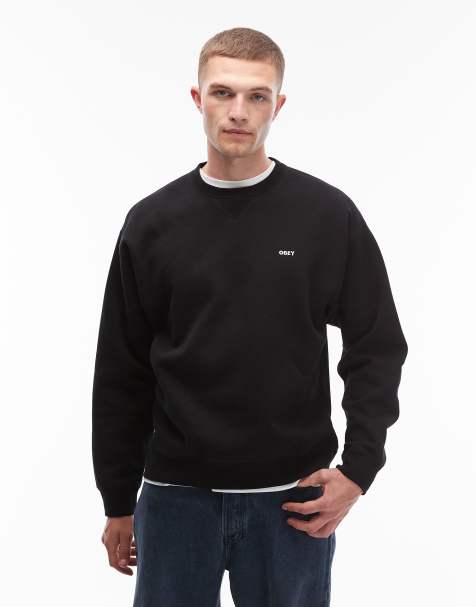 Sudadera negra con logo en negrita Established Works de Obey - view 1