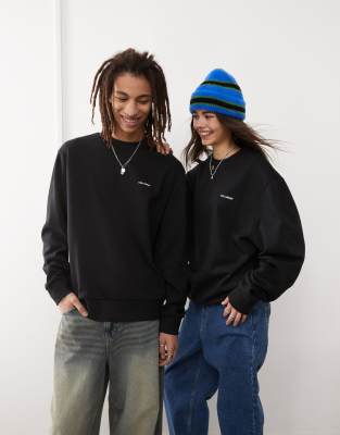 Sudadera negra con logo estampado de COLLUSION Unisex - view 1