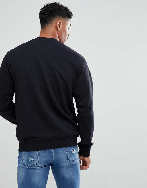 Sudadera negra con logo grande bordado de Love Moschino, 2 de 4