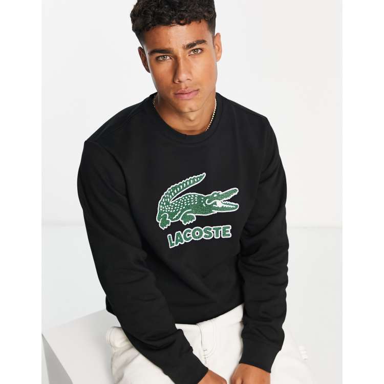 Sudadera Lacoste negra capucha para hombre