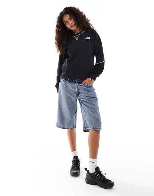 Sudadera negra con logo y pespuntes en contraste Hakuun de The North Face, 3 de 4