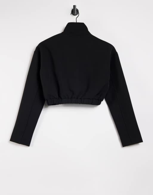 Sudadera negra con media cremallera de Missguided, 2 de 4