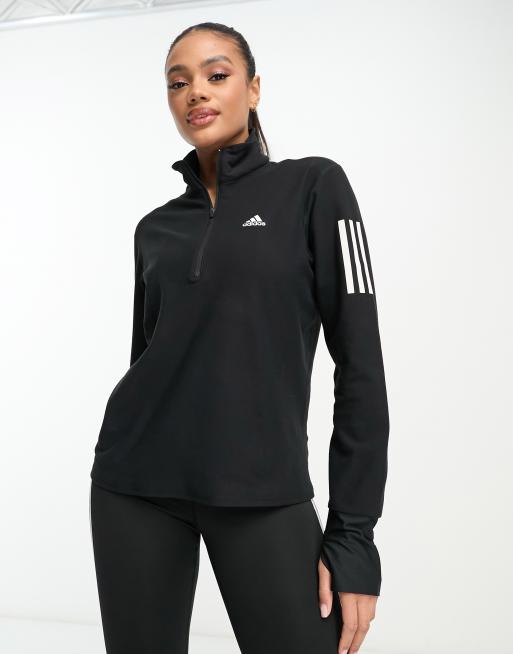 Sudadera de Running adidas Own the run 3S Hoodie Hombre Negro