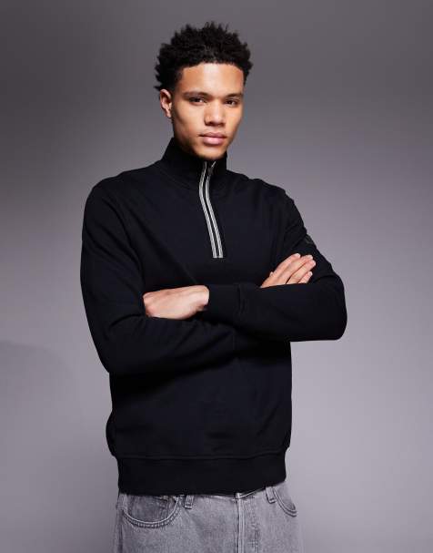 Sudadera negra con media cremallera Rufforth de Barbour International - view 1