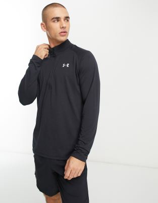 Sudadera negra con media cremallera Streaker de Under Armour