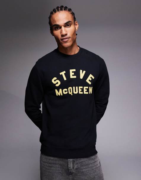 Sudadera negra con texto "Steve McQueen" Chainstitch de Barbour International - view 1