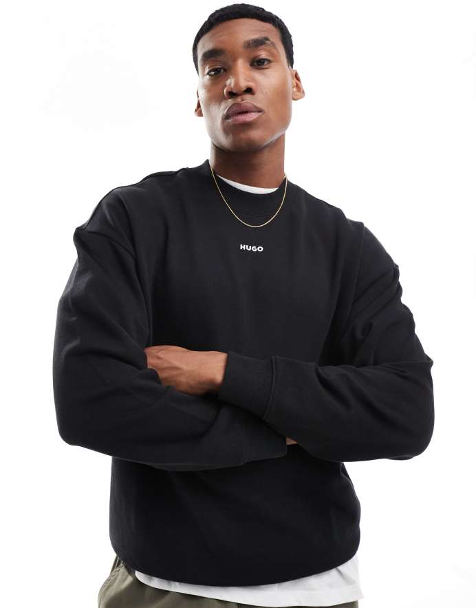 Hugo Red Sudadera negra Dapocrew de