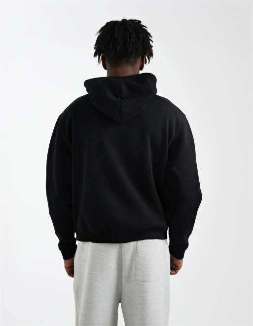Sudadera negra de corte cuadrado con capucha Essentials de ASOS DESIGN, 3 de 5