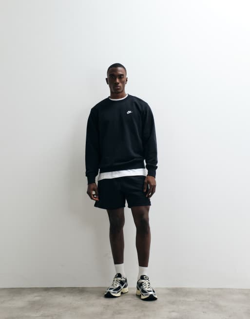 Sudadera negra de felpa rizada de Nike Club, 3 de 5