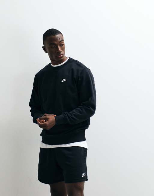 Sudadera negra de felpa rizada de Nike Club, 4 de 5