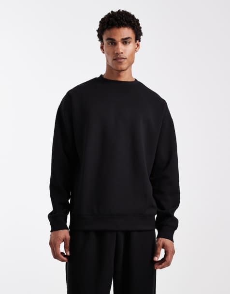 Sudadera negra de tejido efecto neopreno de Brave Soul (parte de un conjunto) - view 1