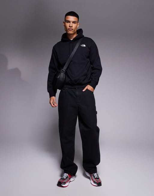 Sudadera negra extragrande básica con capucha y logo de The North Face, 3 de 4