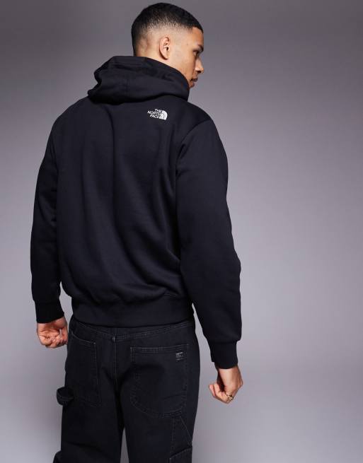 Sudadera negra extragrande básica con capucha y logo de The North Face, 4 de 4