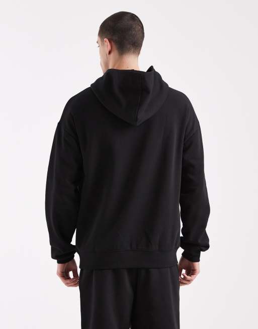 Sudadera negra extragrande con capucha de New Look (parte de un conjunto), 3 de 5