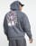 Sudadera negra extragrande con capucha, lavado ácido y estampado de estatua en la espalda de ASOS DESIGN