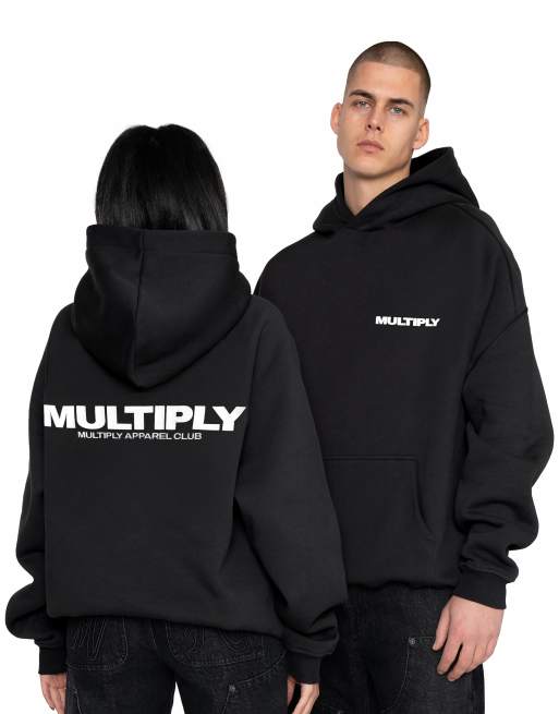 Sudadera negra extragrande con capucha Multiply de Multiply Apparel