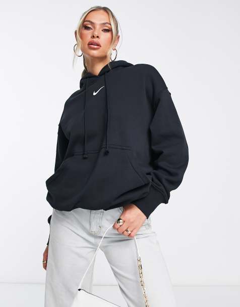 Sudadera negra extragrande con capucha Phoenix Fleece de Nike - view 1