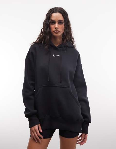Sudadera negra extragrande con capucha Phoenix Fleece de Nike - view 1