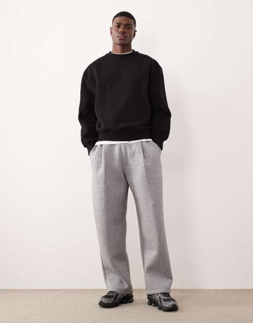 Sudadera negra extragrande con detalle de costuras de tejido grueso de ASOS DESIGN, 2 de 5