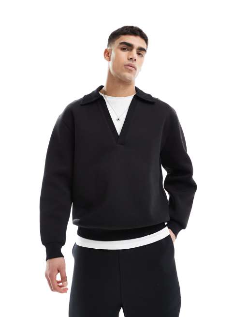Sudadera negra extragrande de ASOS DESIGN (parte de un conjunto)