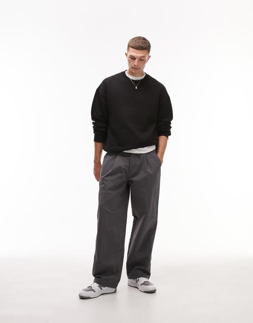 Sudadera negra extragrande de Topman