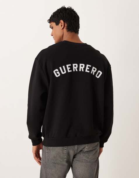 Sudadera negra holgada con aplicación de texto de ASOS DESIGN - view 1