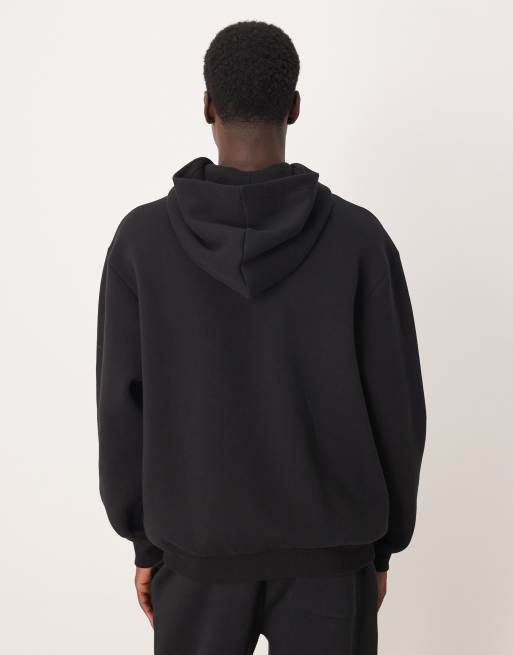 Sudadera negra holgada con capucha y estampado de ASOS DESIGN (parte de un conjunto), 3 de 5