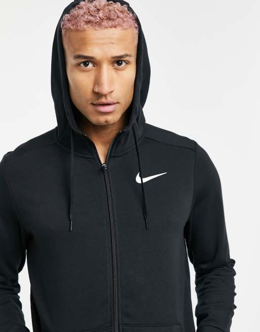 Clip mariposa aleación cruzar Sudadera negra térmica con capucha de tejido Dri-FIT de Nike Training | ASOS