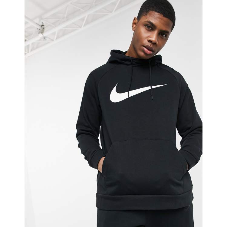 Sudadera negra t rmica con capucha de tejido Dri FIT de Nike