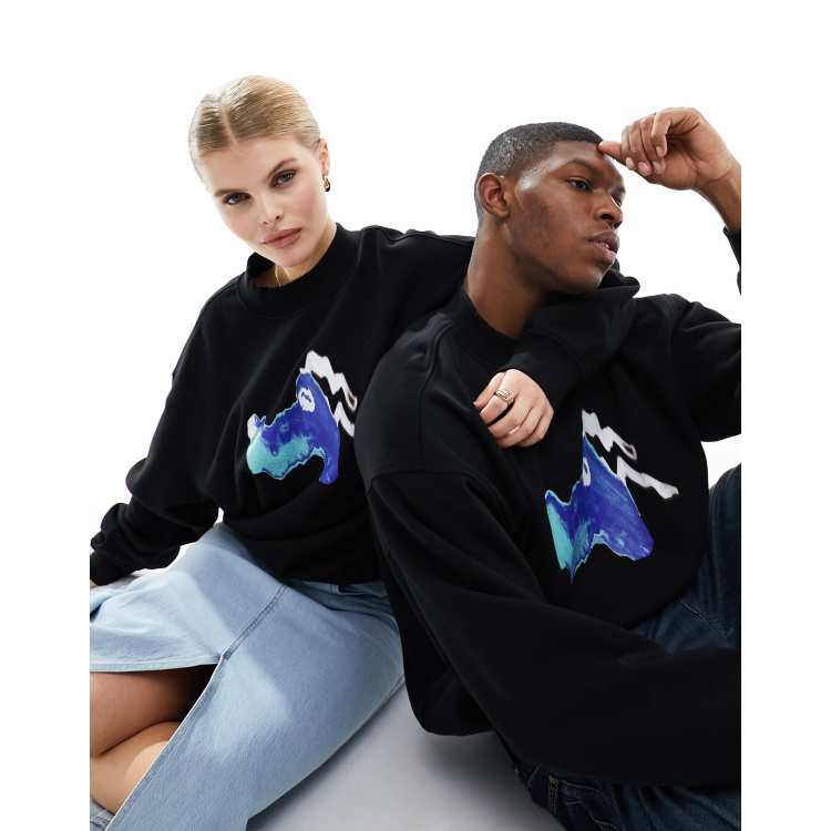 Sudadera best sale negra dibujo